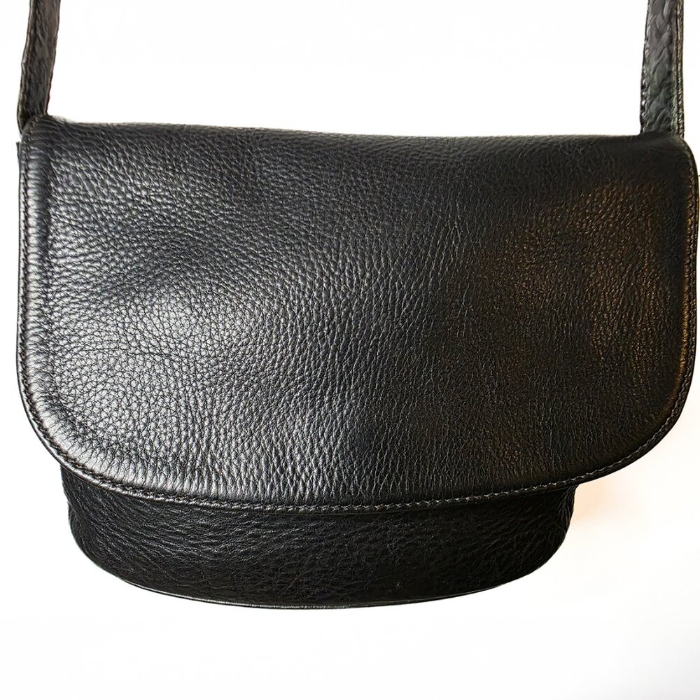 Coach Vintage Black Pebble Leather 4903 Sonoma Flap Crossbody Handbag EUC - Picture 3 of 11